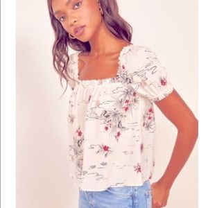 Reformation vintage print summer top